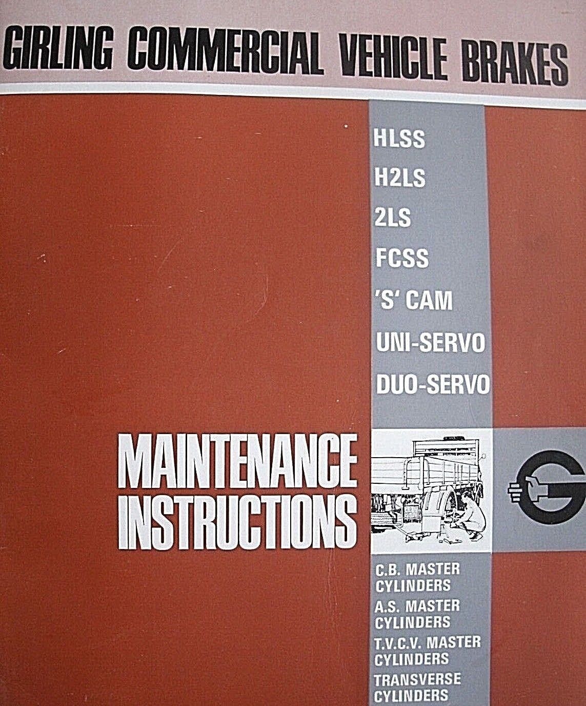 One Clean Used G218/3 Grilling Commercial Vehicle Brakes Instructions Booklet