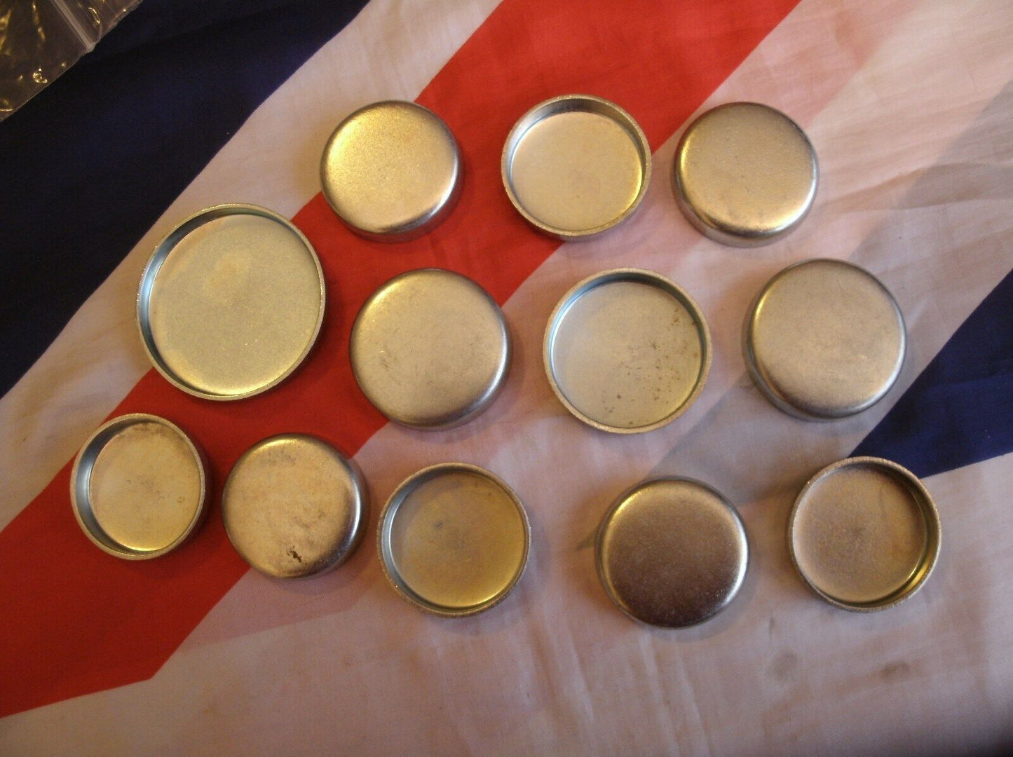 1 SET of 12 NEW Mild Steel & plated  CORE PLUGS V6 2.9 RELIANT SCIMITAR SEA6