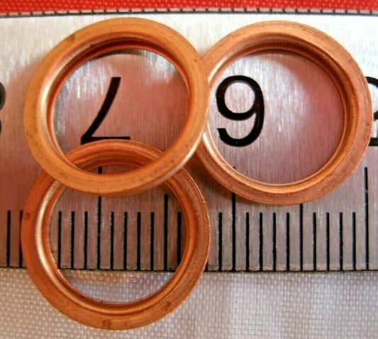 1 Set Of 3 Rover P4 Replacement Rocker Cover Fixing Nuts Copper Sealing Washers