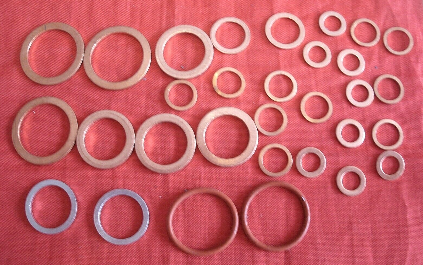 Set Of Sealing Washers Copper Rubber & Aluminum Land Rover VM Diesel 2.4 & 2.5