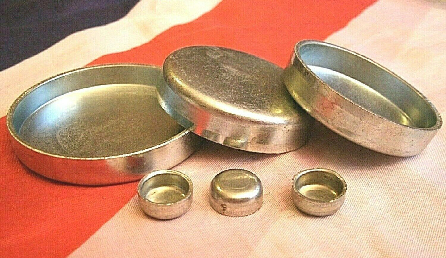 1 SET of 6 Ford Pinto1600 SOHC Mild Steel & Plated Core Plug set Cortina Capri