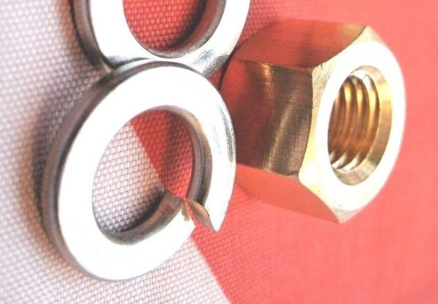NEW ROVER P5 1958 67 3 Litre All  BRASS EXHAUST MANIFOLD NUT WASHER PAIR 2 ITEMs