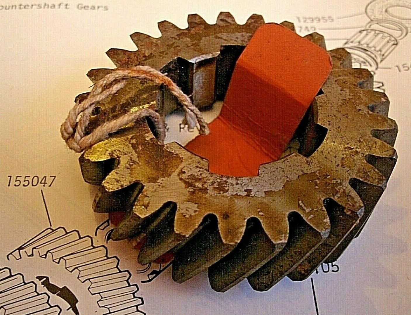 NOS Triumph TR6 4 Speed + O/Drive Manual Box 2nd Speed Gear Countershaft 155047
