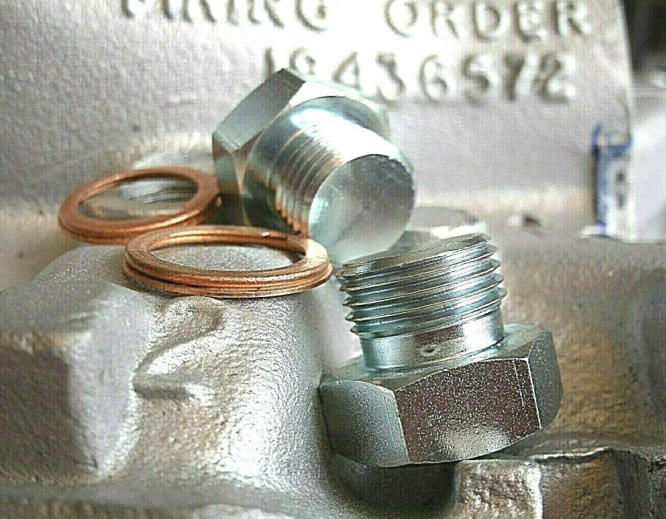 Rover V8 Carburettor Inlet Manifold Blanking plug & copper washer 603224  232043