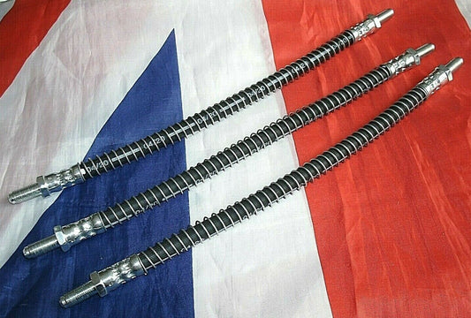PANTHER KALLISTA GUARDED UPGRADE RUBBER BRAKE HOSE SET 0F 3 FRONT & REAR