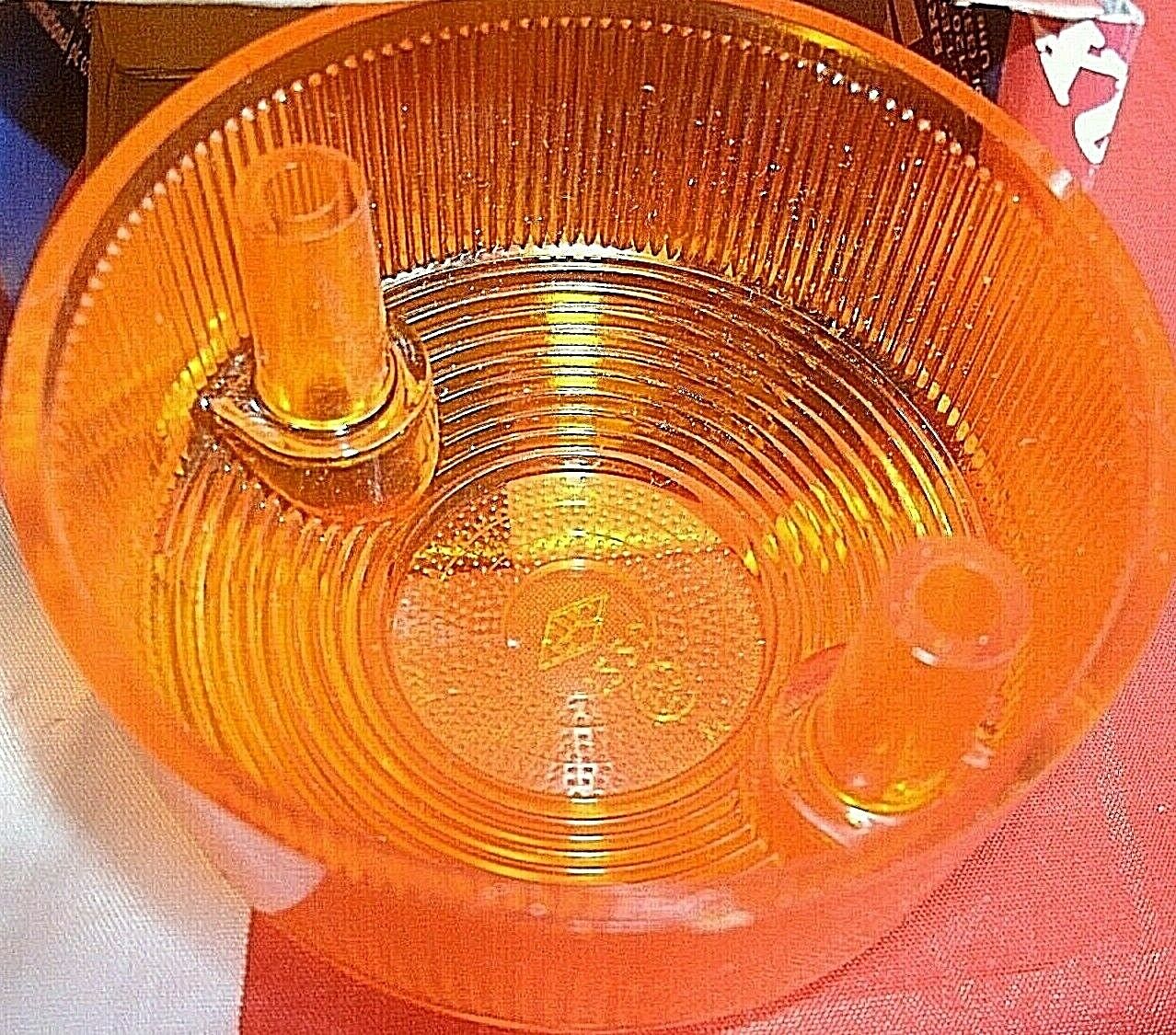 NOS One Britax Amber Light Lens 6220 Box 10101.7189 New Old Stock. 3"x 1,3/8"