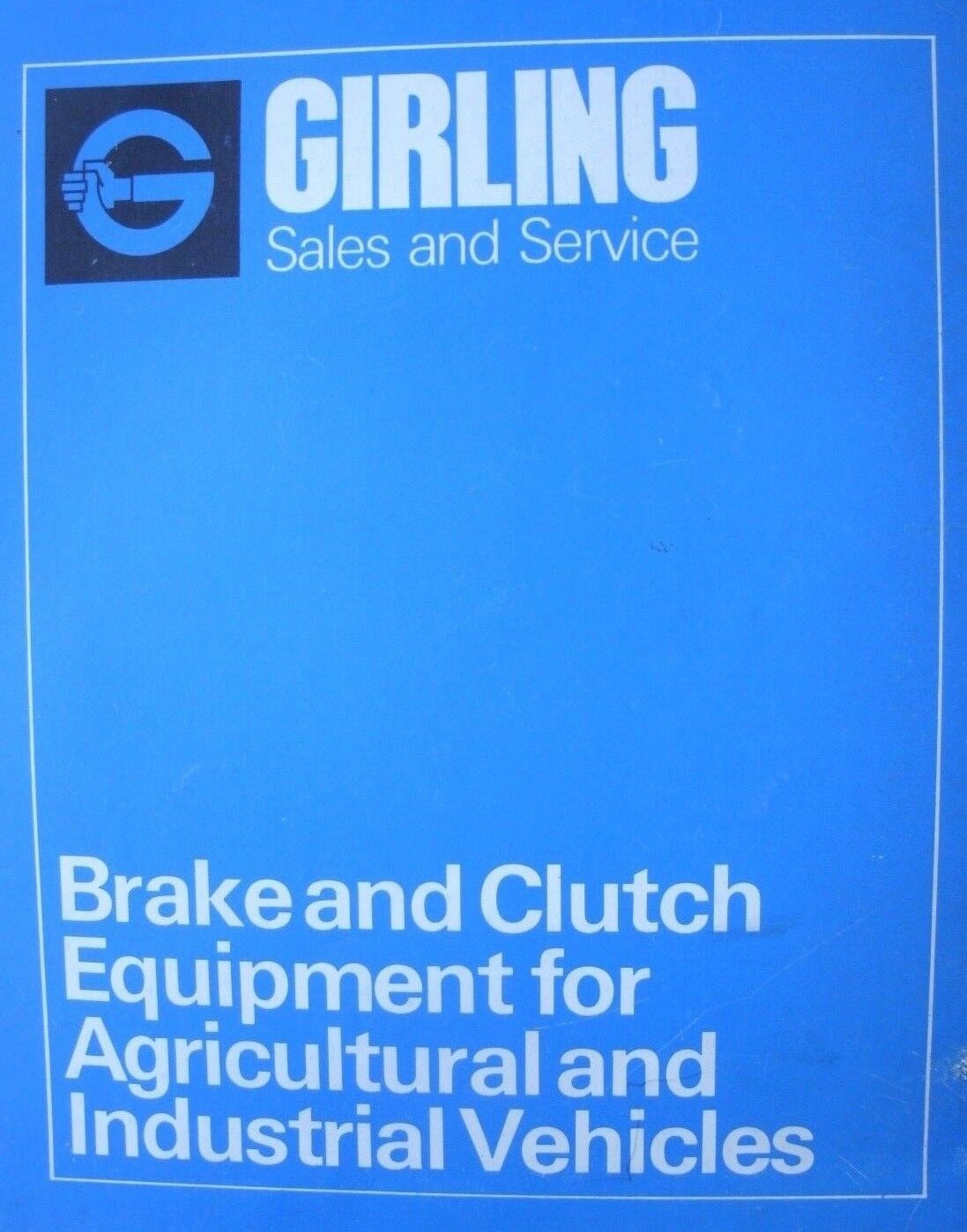 One Used G287 Girling Sales Service Reference Book Agricultural & Industrial