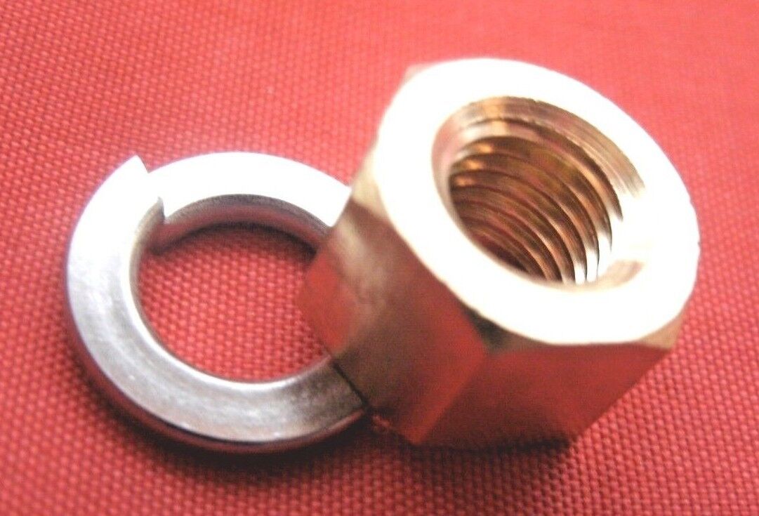 NEW ROVER P5 1958 67 3 Litre All  BRASS EXHAUST MANIFOLD NUT WASHER PAIR 2 ITEMs