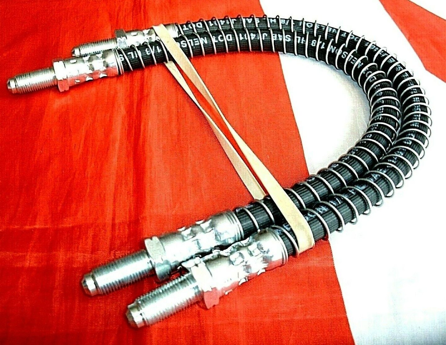 1 Pair Of Aston Martin AMV8 Volante Vantage Armoured Front Brake Hoses 1971-ON