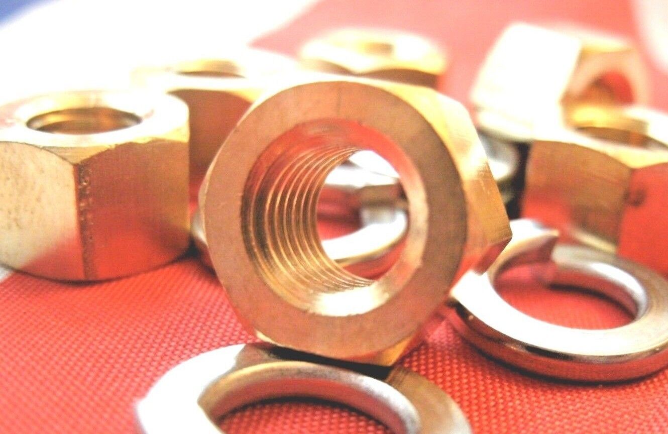 NEW ROVER P4 95 100 & 110 1959 To 1964 BRASS EXHAUST MANIFOLD NUT & WASHER KIT.