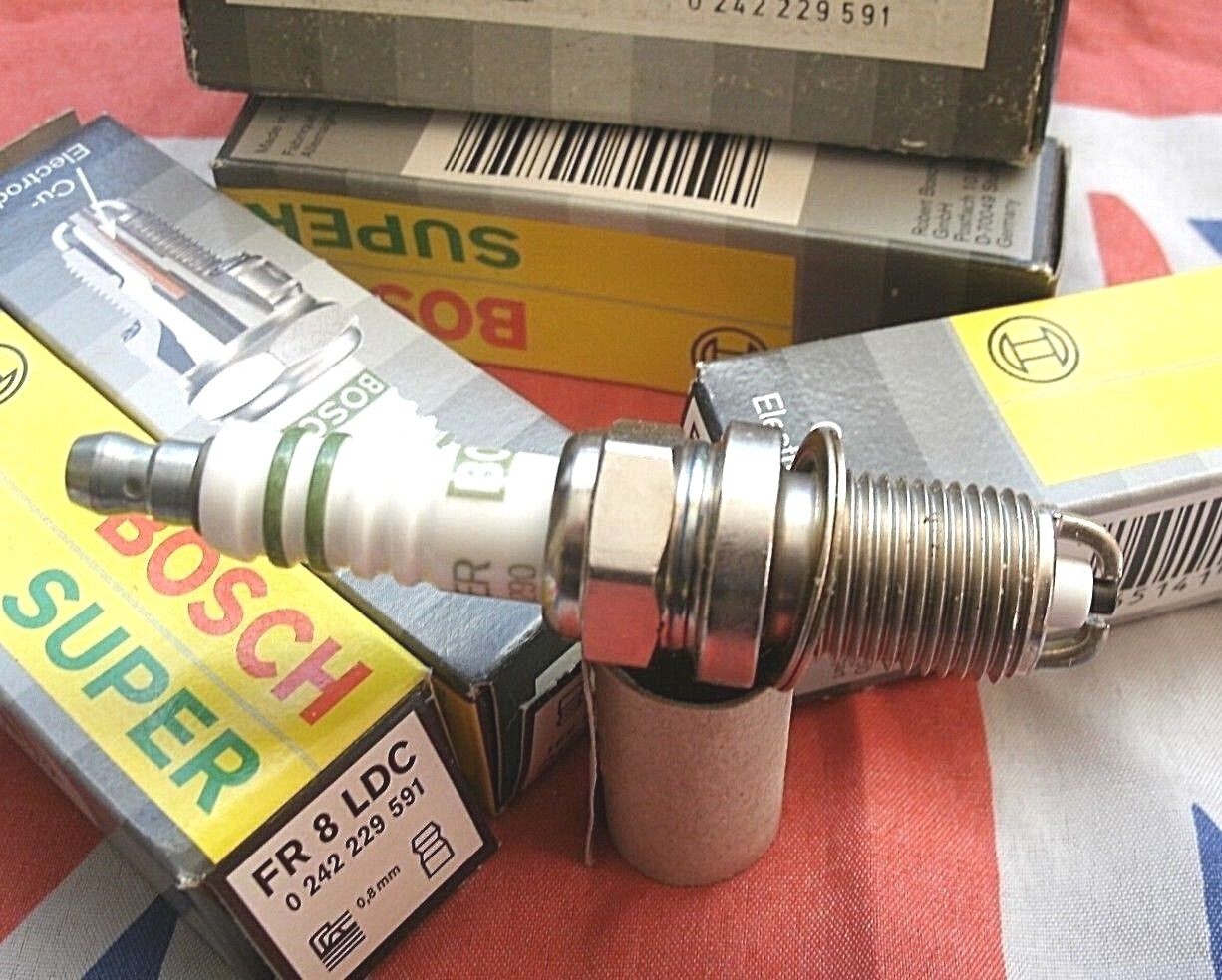 ONE SET OF 10 FR 8 LDC Genuine Boxed Bosch Palatine Spark Plugs 0 242 229 591