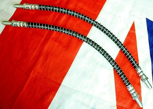 1 Pair Of Aston Martin AMV8 Volante Vantage Armoured Front Brake Hoses 1971-ON