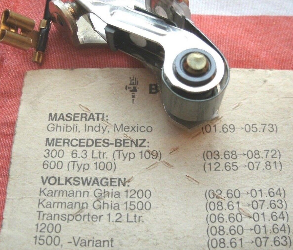 NOS Bosch Points 1237013026 Maserati Mercedes Volkswagen Check List First