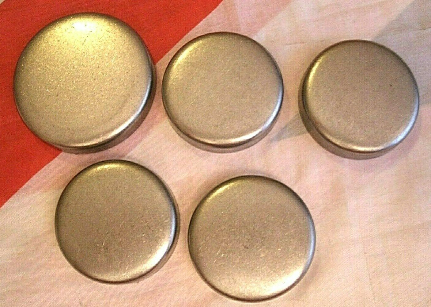 1 Set Of 5 Ford Cortina Stainless Steel Core Plugs For the 1200 1300 1500 1600cc