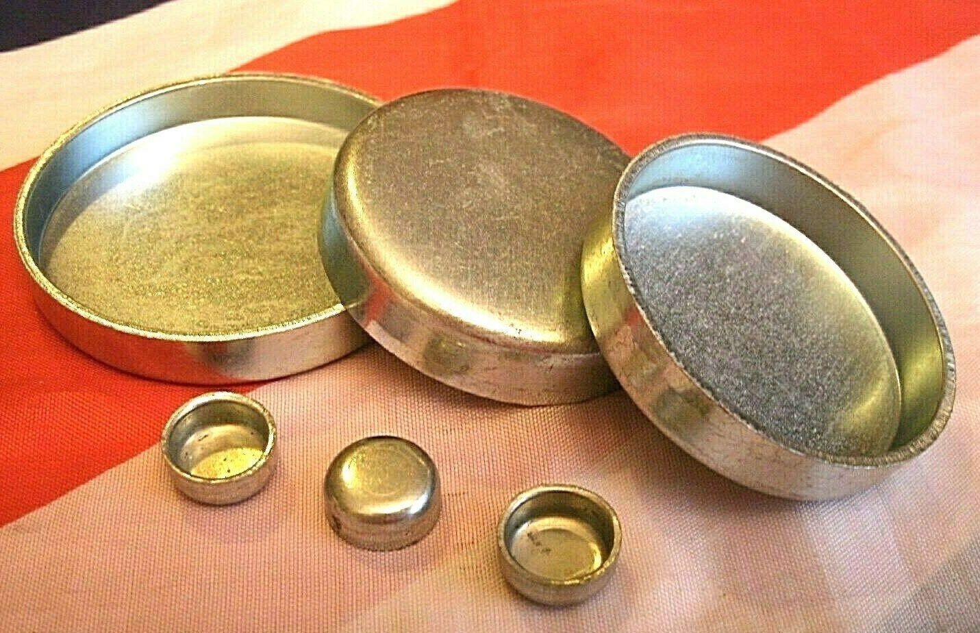 1 SET of 6 Ford Pinto1600 SOHC Mild Steel & Plated Core Plug set Cortina Capri