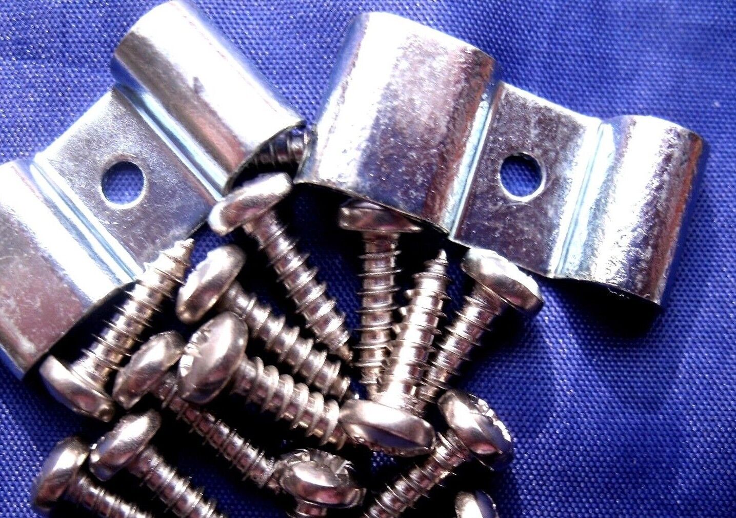 NEW 1x3/16"x2x3/16"-1/8 Fixing 1"1/8 Steel Plated  Brake Clutch Pipe Clip Clamp