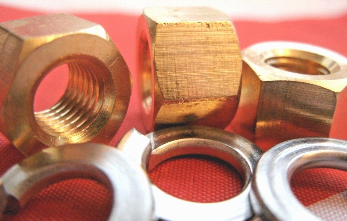NEW ROVER P4 60,75,90,105 1950 to 1959 BRASS EXHAUST MANIFOLD NUT & WASHER KIT.