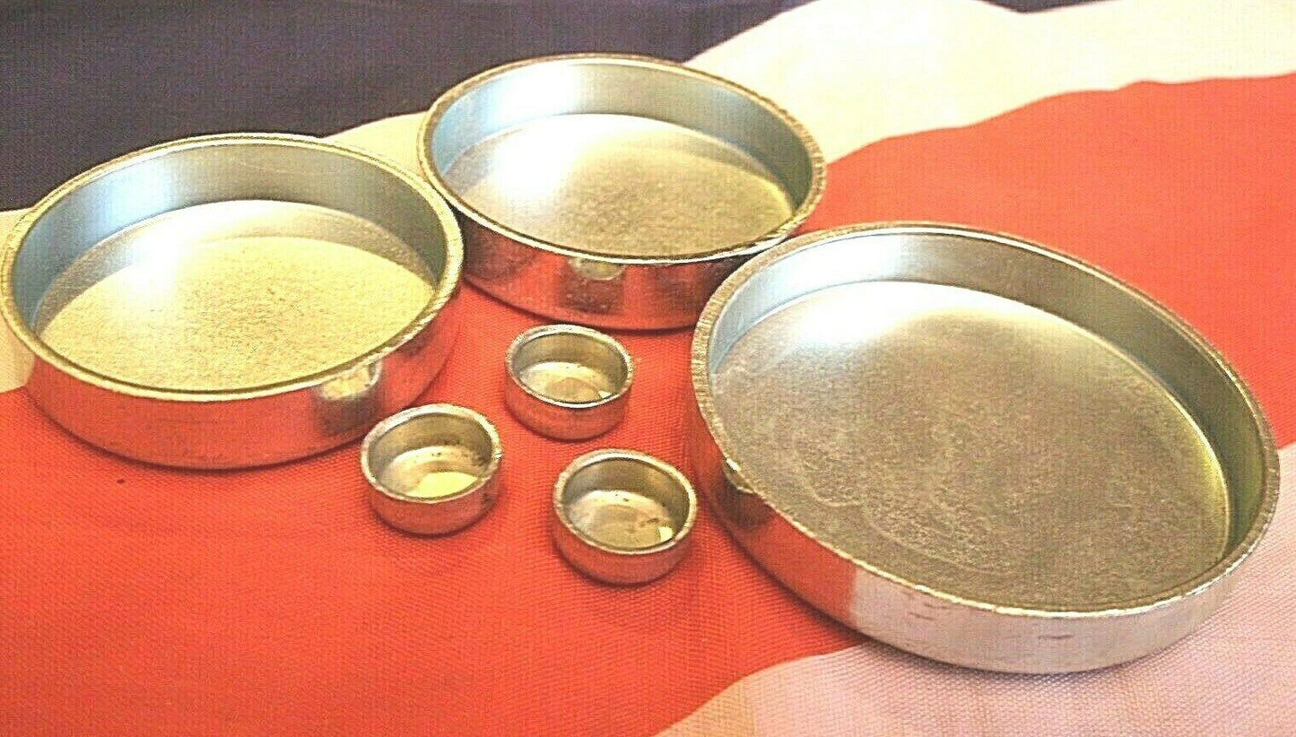 1 SET of 6 Ford Pinto1600 SOHC Mild Steel & Plated Core Plug set Cortina Capri