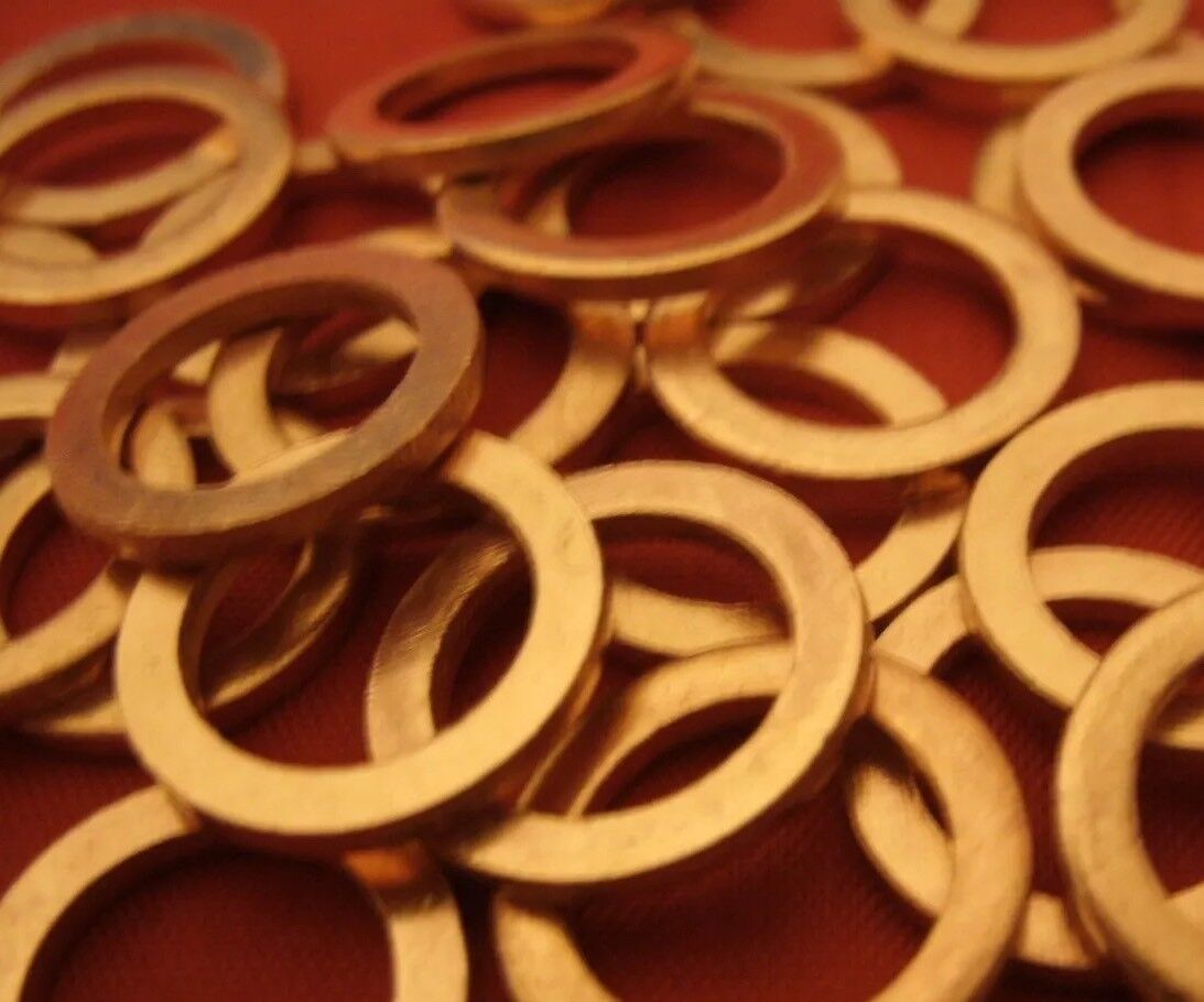 New 3/8" brake rubber flex hoses copper sealing washer ONE ONLY WASHERS