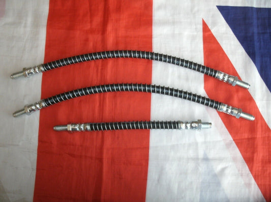 1 Set Of 3 New Aston Martin AMV8 Volante Vantage Armoured Brake Hoses 1968 on