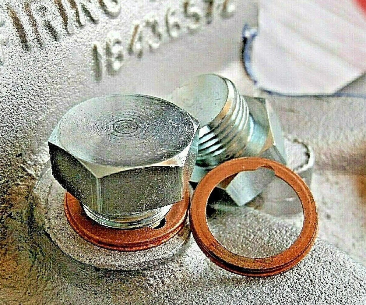 Rover V8 Carburettor Inlet Manifold Blanking plug & copper washer 603224  232043